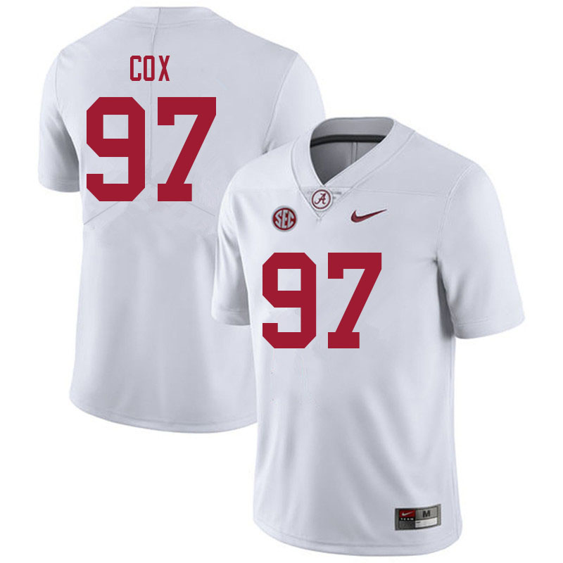 Men #97 Keelan Cox Alabama Crimson Tide College Football Jerseys Sale-White